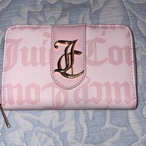 Juicy Couture Light Pink Wallet with Gold Accent
